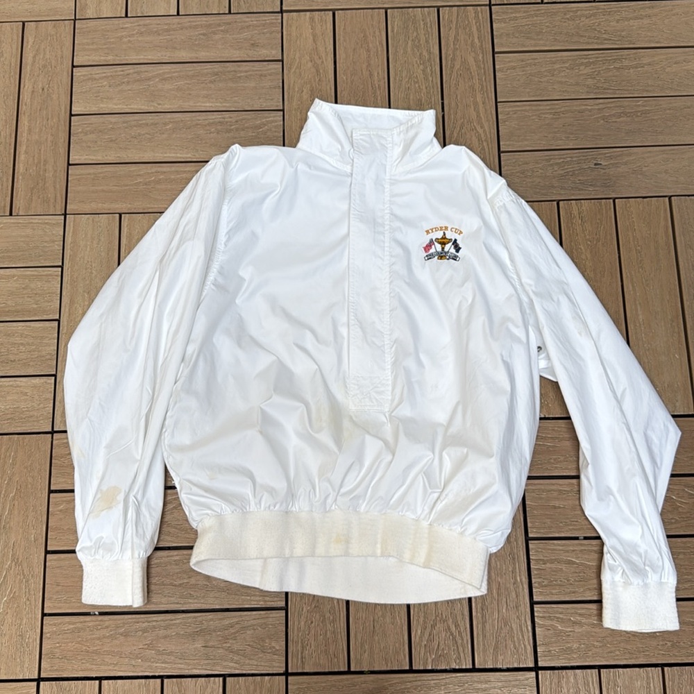 1990 Polo Ralph Lauren Ryder Cupwhite wind white sports bomber jacket - Picture 11 of 11